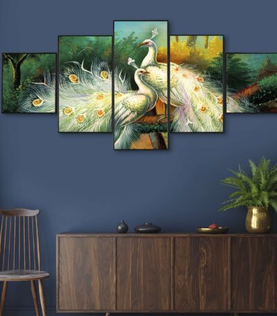 Set Of FIVE Framed Digital Wall Painting