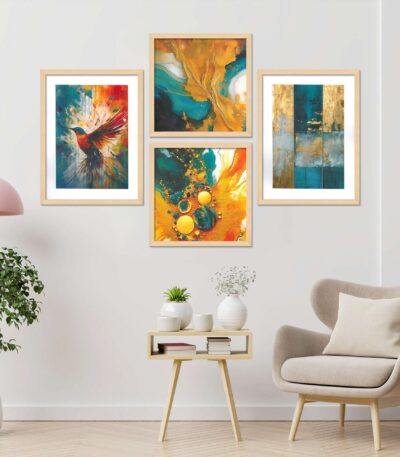 SET OF 4 DIGITAL PAINTINGS