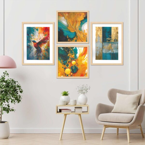 SET OF 4 DIGITAL PAINTINGS