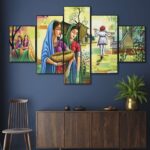 Set Of FIVE Framed Digital Wall Painting