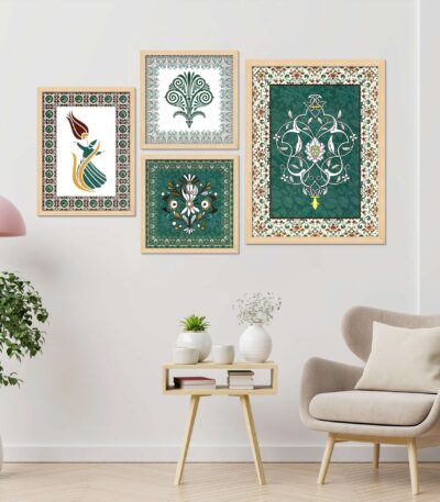 SET OF 4 DIGITAL WALL PAINTING, DIGITAL WALLPAINTING