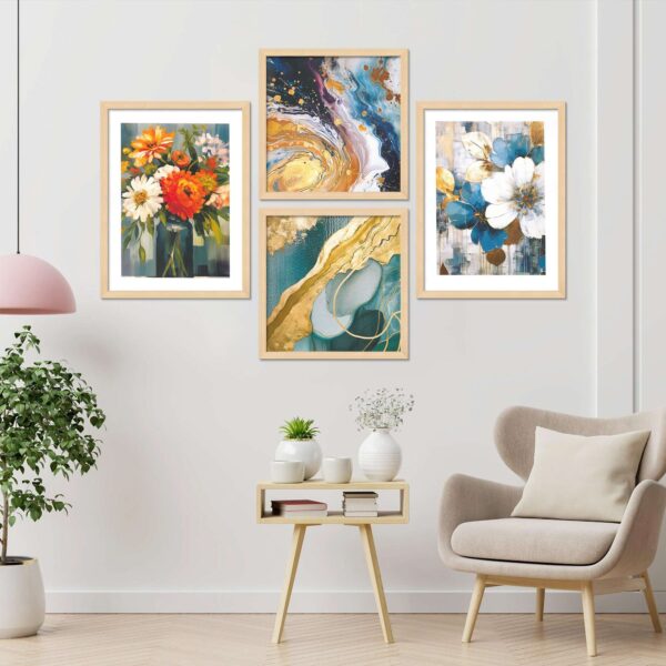 SET OF 4 DIGITAL PAINTINGS