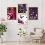SET OF 4 DIGITAL WALL PAINTING, DIGITAL WALLPAINTING
