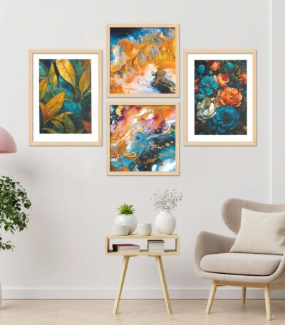 SET OF 4 DIGITAL PAINTINGS