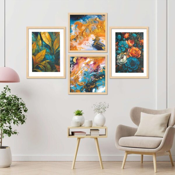 SET OF 4 DIGITAL PAINTINGS