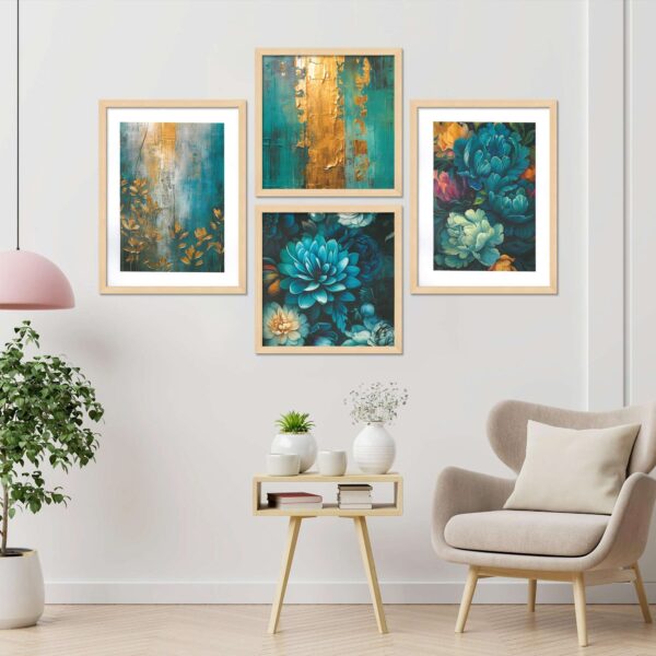 SET OF 4 DIGITAL PAINTINGS