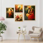 SET OF 4 DIGITAL WALL PAINTING
