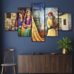 Set Of FIVE Framed Digital Wall Painting